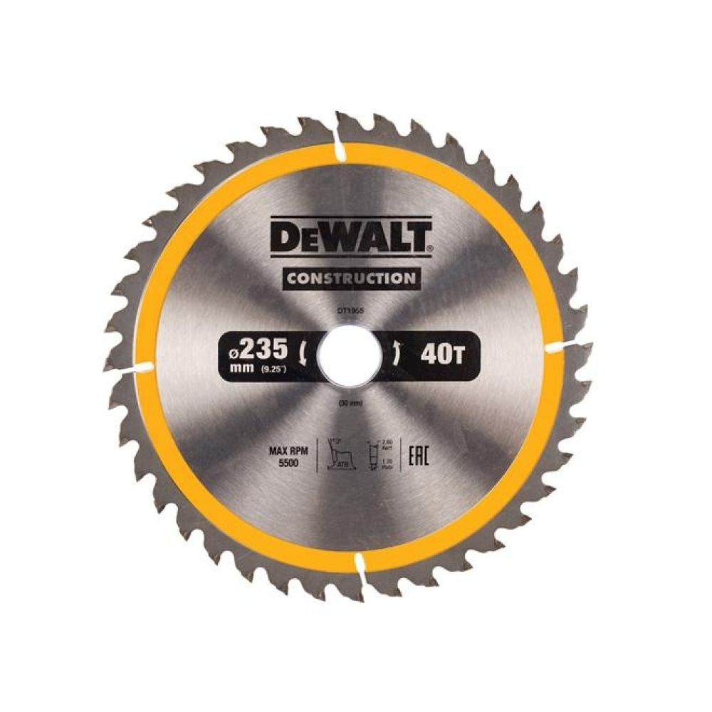 Пильный диск DEWALT CONSTRUCTION DT1955, 235/30 мм.