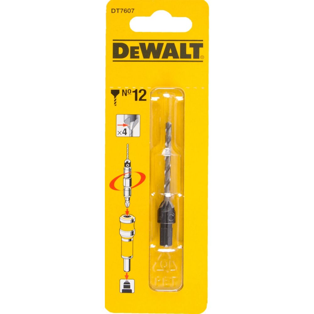 Пилотное сверло с зенкером DEWALT DT7607, для шурупов толщиной 6 мм, Flip&Drive