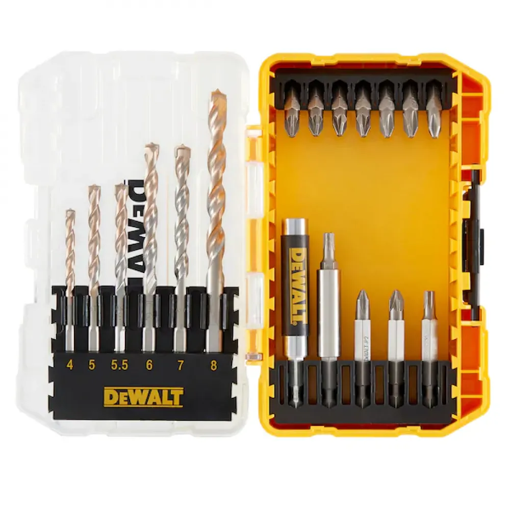 Набор сверл и бит (19 шт.) по бетону/кирпичу/камню Extreme DEWALT DT70712