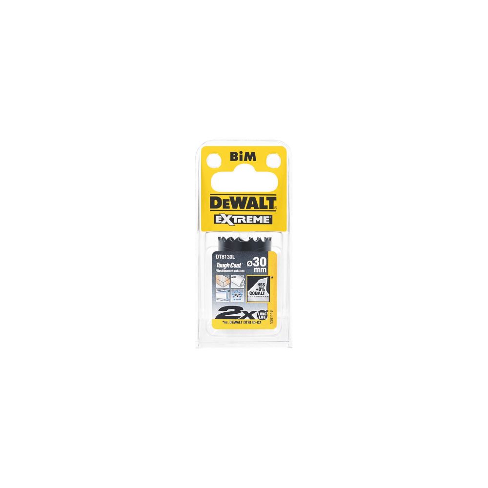 Коронка биметаллическая DEWALT DT8130L, COBALT 8%, M42 30 x 37 мм