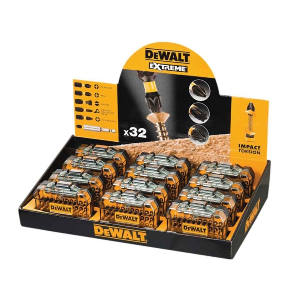 Короб с 12 наборами насадок с магнитным держателем 25мм, DEWALT DT70523TM-QZ