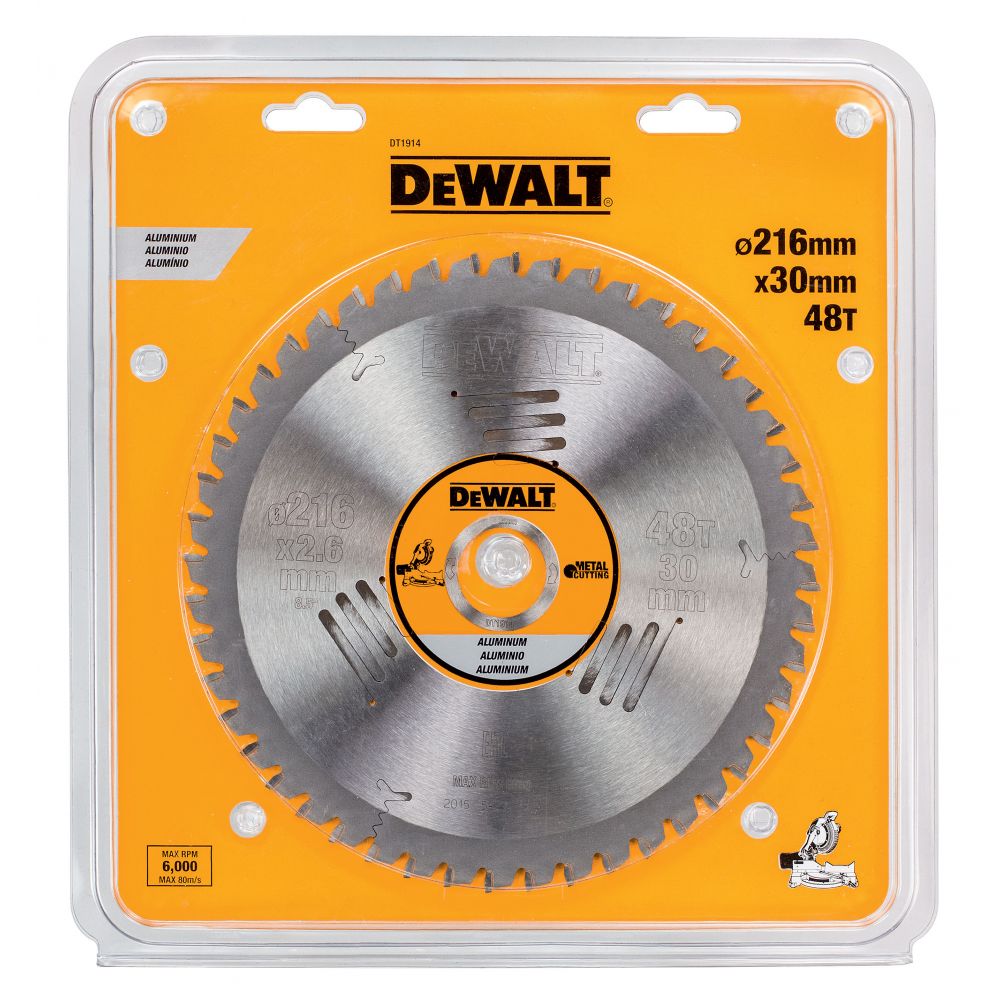 Пильный диск DEWALT METAL CUTTING DT1914, 216/30 мм.