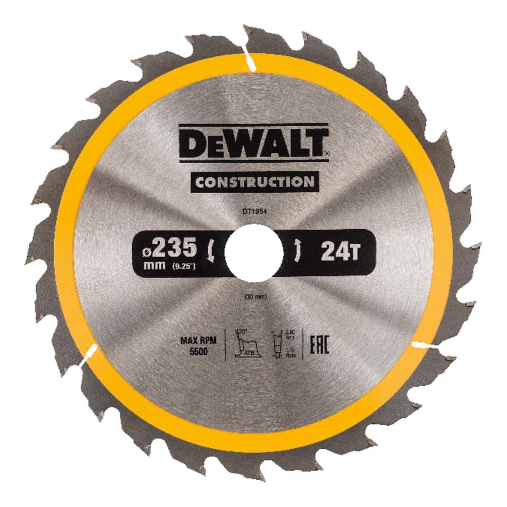 Пильный диск DEWALT CONSTRUCTION DT1954, 235/30 мм.