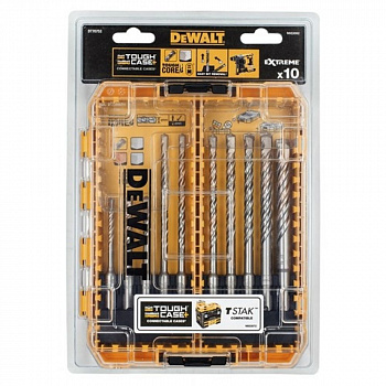 Набор буров в кейсе DEWALT DT70753, EXTREME SDS-plus 5-12мм, 10 предметов