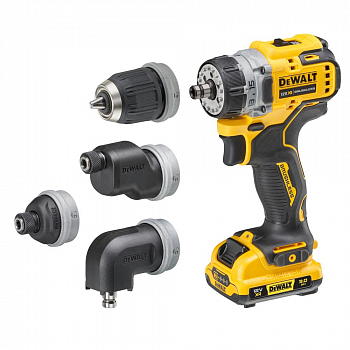 Дрель-шуруповерт DEWALT DCD703L2T 12В XR с набором из 4-х насадок