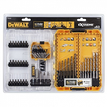 Набор бит и сверл в кейсе DEWALT DT70759, Maxisafe 63 предмета